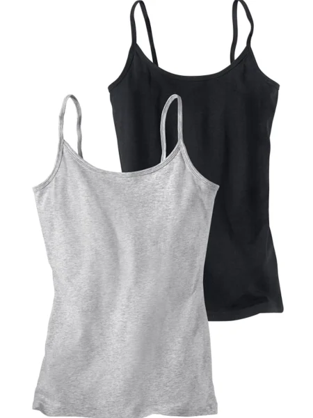 H.I.S Spodnja majica pegasto siva črna