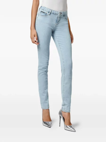 Blugi Philipp Plein cu autograf albastru