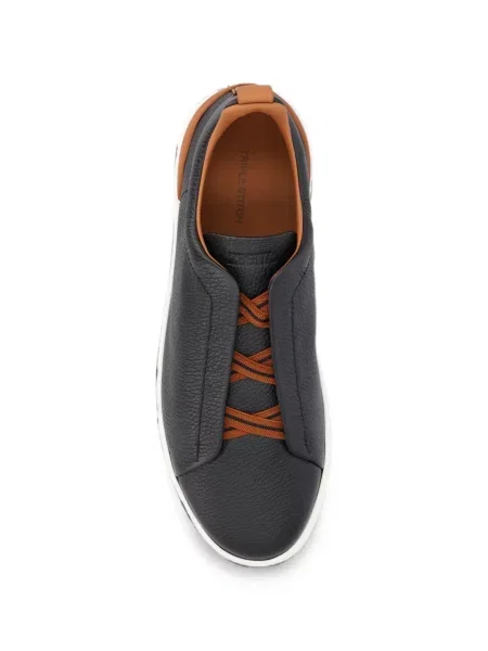 Sneakerși Zegna din piele negru