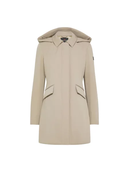 Parka Peuterey z kapturem beżowa