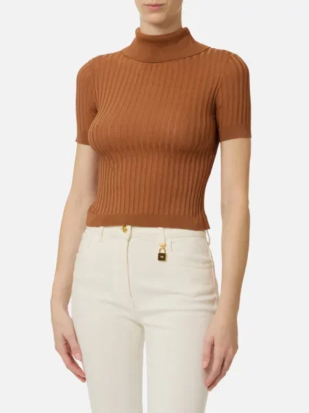 Топ Elisabetta Franchi коричневий