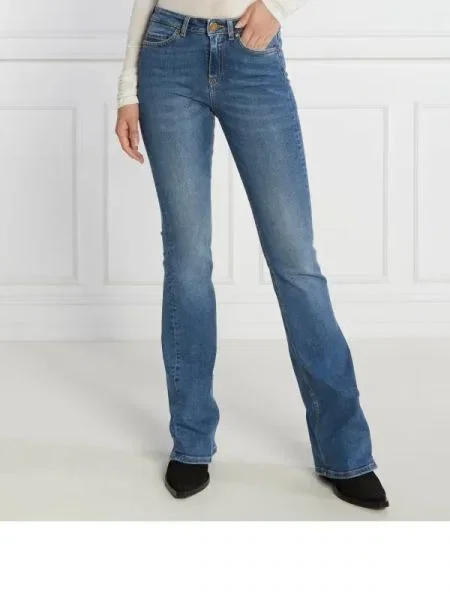 Pinko Blugi Flora | flare fit | denim albastru