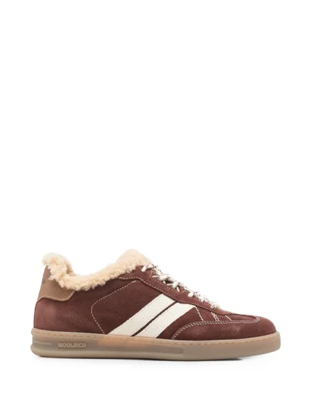 Sneakerși Woolrich din piele de căprioară maro