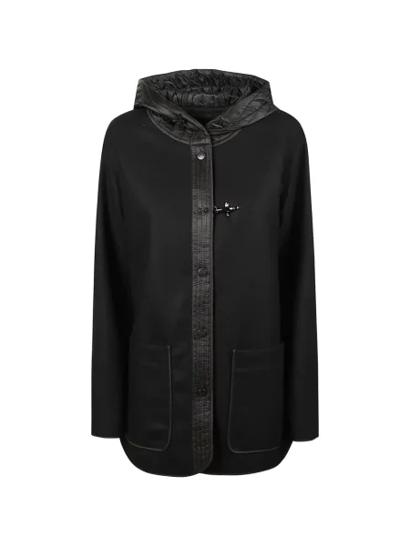 Palton Fay cu glugă negru