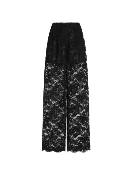 Pantaloni Dolce & Gabbana din dantelă negru