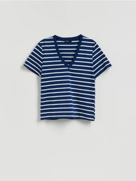 Reserved Tricou din mercerizat multicolor