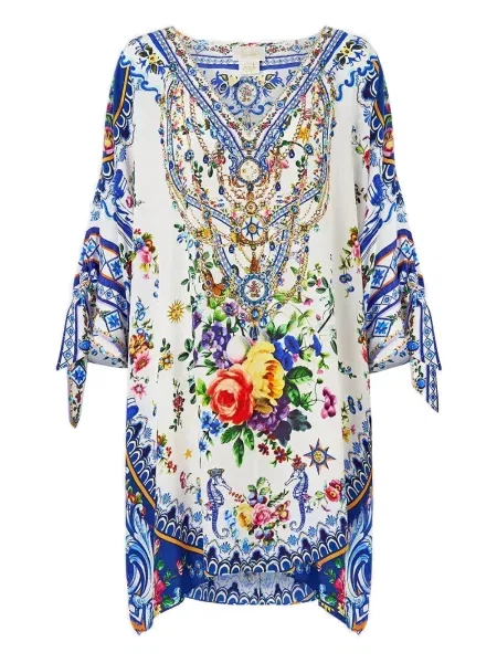 Rochie mini Camilla cu imagine de costum alb