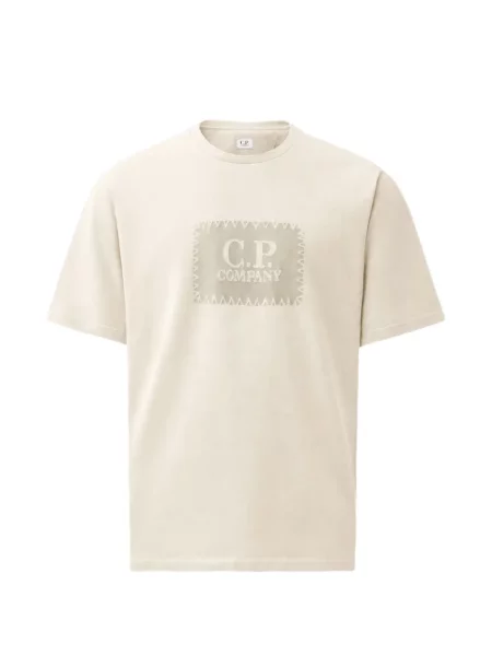 Tricou C.p. Company cu mâneci scurte din jerseu cu autograf