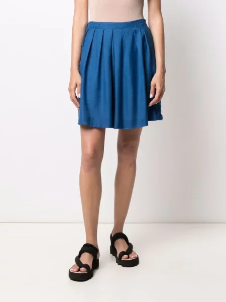 Plisované retro mini plisované sukně A.n.g.e.l.o. Vintage Cult modré