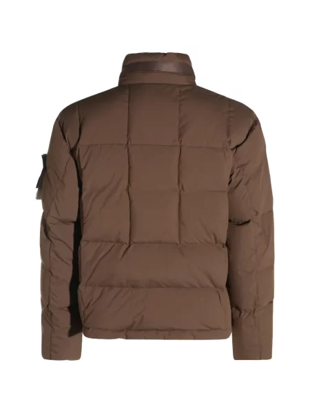 Matlasat geacă Stone Island cu strasuri maro