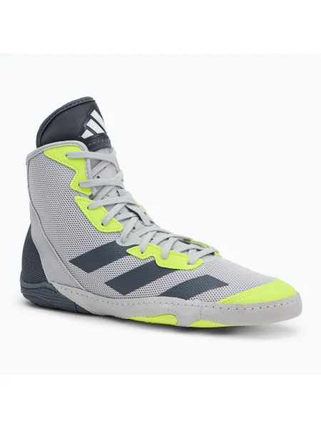 Pánske boxerské topánky adidas Adizero team light grey/ team onix/ team sollar yellow 2 sivá