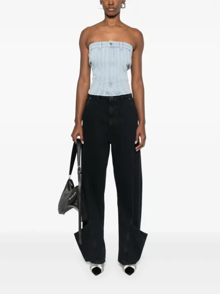 Top Mugler albastru