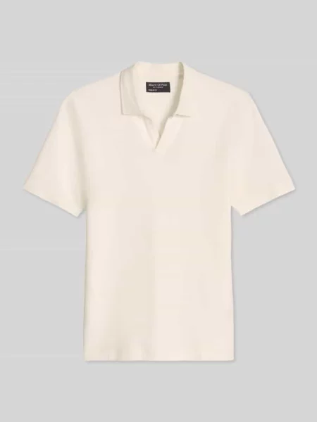 Koszulka polo o kroju regular fit z czystej bawełny Marc O'polo biała