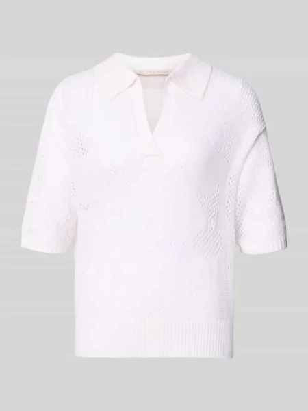 Sweter o kroju relaxed fit z mieszanki wełny Escorial z domieszką kaszmiru Herzen's biały