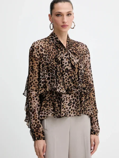 Marella bluză cu imprimeu maro