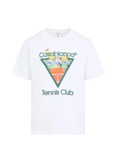 Tricou Casablanca cu imagine tenis alb