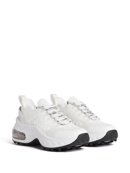 Sneakerși Dsquared2 cu șireturi din dantelă alb