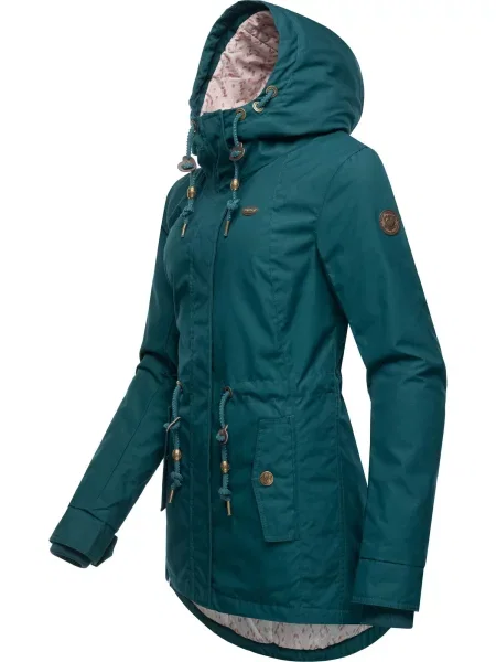 Ragwear Zimný kabát Monadis smaragdová