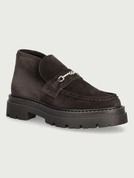 Velúr félcipő Steve Madden barna