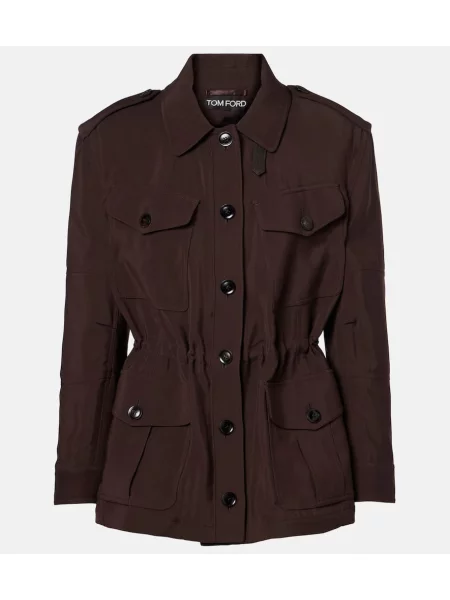 Geanta de piele Tom Ford maro