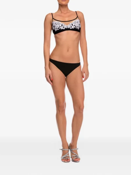 Bikini Gottex cu model floral plasă negru