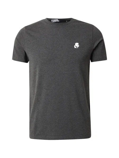 Karl Lagerfeld Tricou gri metalic alb