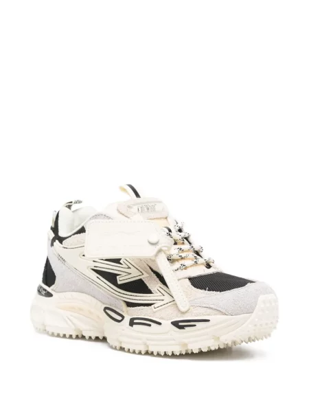 Sneakerși Off-white cu aplicații alb