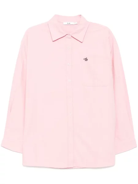 Haftowana długa koszula B+ab różowa