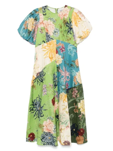 Sukienka midi Alemais do kolan garniturowa zielona