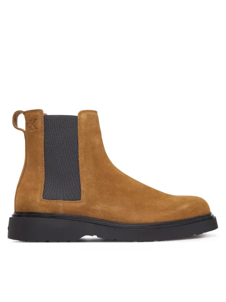 Calvin Klein Bokacsizma Combat Ess Chelsea Boot Su barna