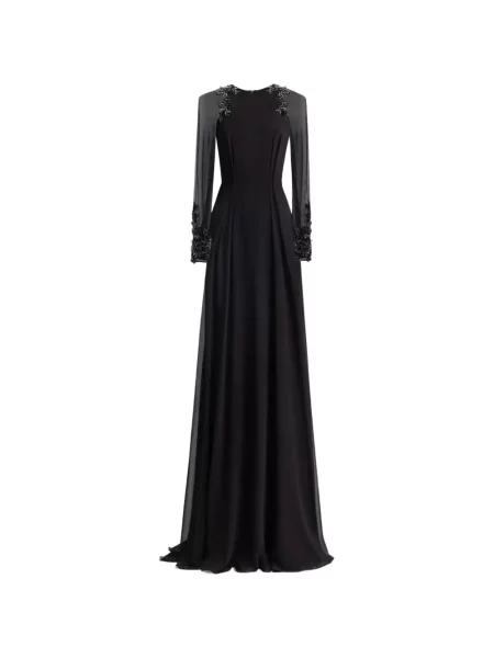 Rochie Gemy Maalouf cu mărgele negru