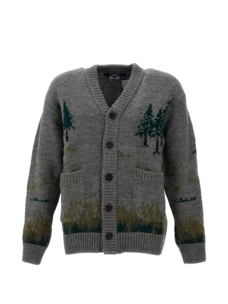 Cardigan Junya Watanabe Man tricotate gri