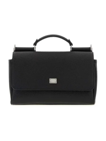 Torebka Dolce And Gabbana skórzana biznesowa czarna