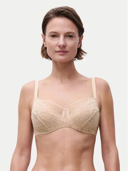 Chantelle Σουτιέν με μπανέλα Floral Touch μπεζ