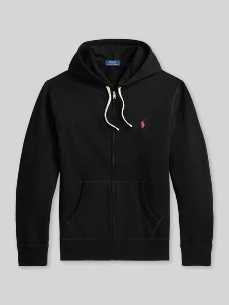 Bluza rozpinana Polo Ralph Lauren z logo polarowa czarna