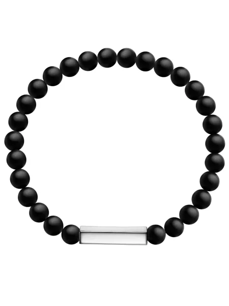 Männerglanz Náramok / strieborná čierna