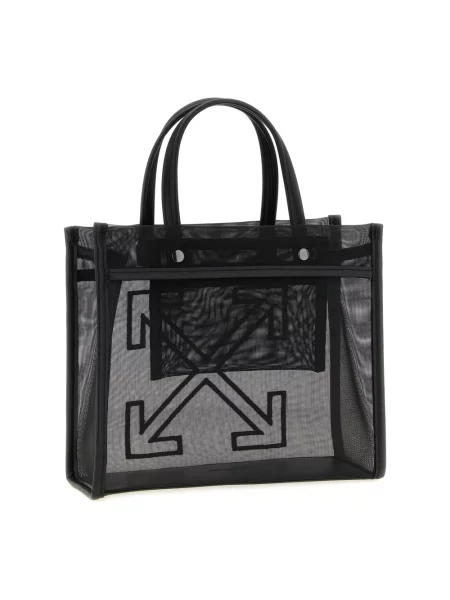 Shopperka Off-white skórzana biała