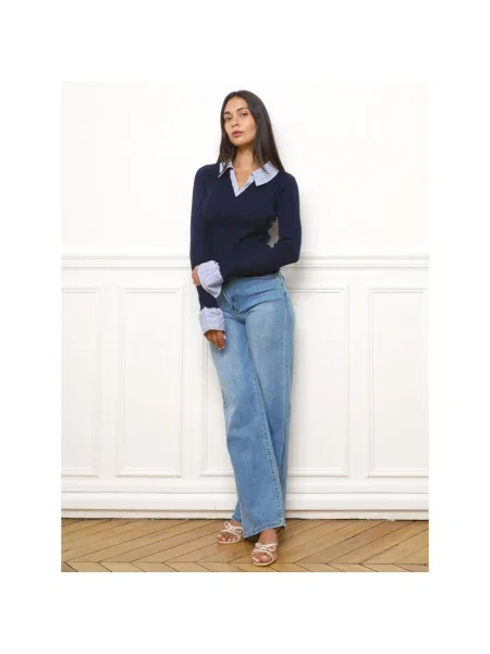 Pulover La Modeuse albastru
