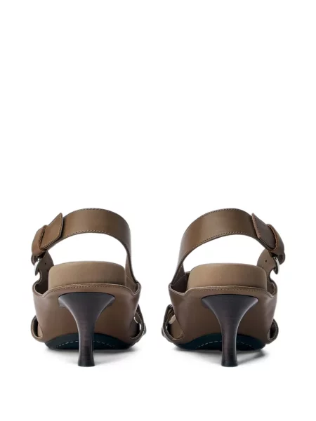 Sandale Marni slingback cu bretele maro