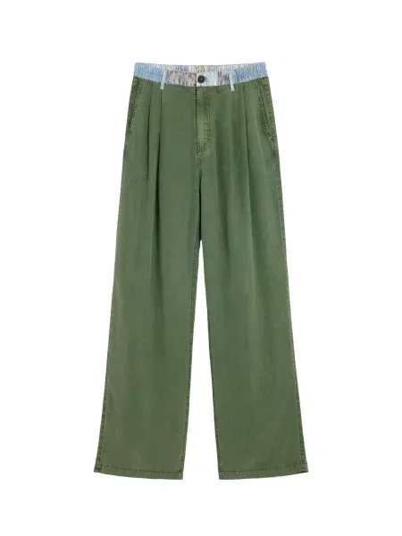 Desigual Pantaloni deschis / verde iarbă albastru