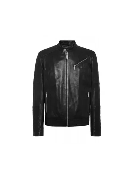 Kurtka skórzana Philipp Plein czarna