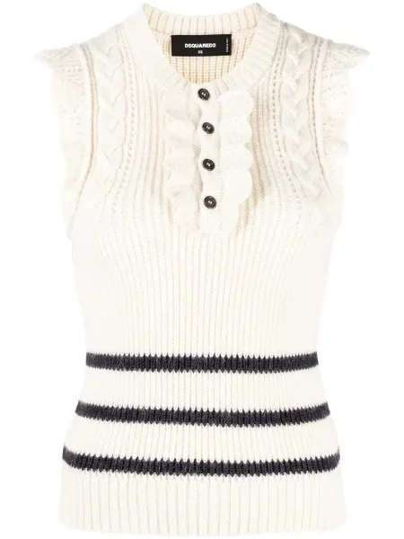 Top Dsquared2 tricotate cu volane