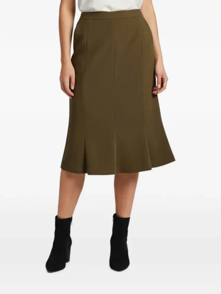 Fustă Brunello Cucinelli din crep verde