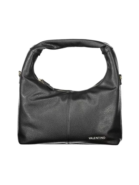 Lniana torebka Valentino czarna