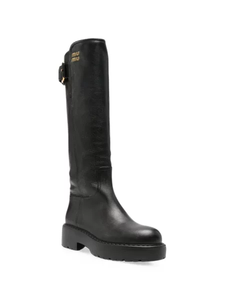 Botine Miu Miu din piele negru