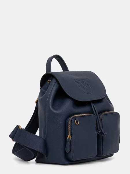 Rucsac Pinko din piele albastru