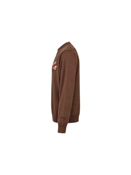 Sweter Mc2 Saint Barth wełniany brązowy