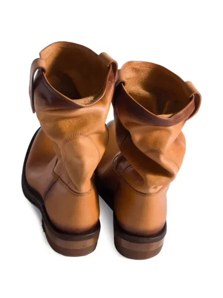 Botine Miu Miu din piele maro
