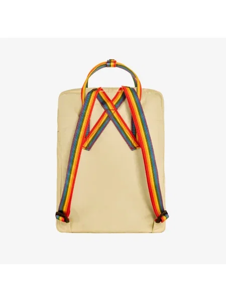 Рюкзак Fjallraven Rainbow великий з принтом бежевий