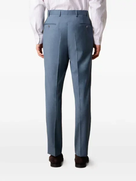 Vunene hlače Brooks Brothers plava